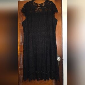 Lane Bryant Elegant Black Lace Dress